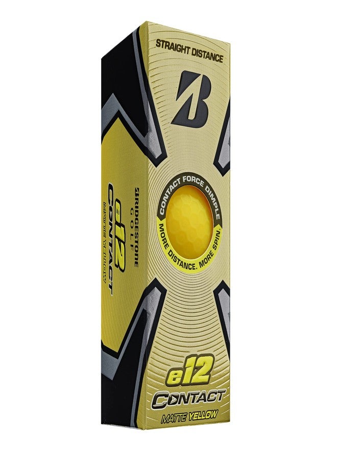 Bridgestone Golf 2023 Bridgestone Golf e12 Contact Golf Balls Yellow - Image 2