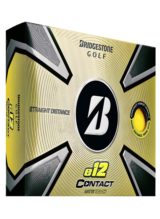 Bridgestone Golf 2023 Bridgestone Golf e12 Contact Golf Balls Yellow - Image 1