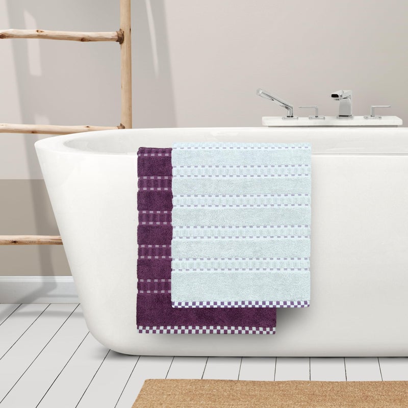 MYTRIDENT Towels for Bath, His and Her Towel Collection 2 Piece Bath Towel Set, 500 GSM,100% Cotton Towel, Towels for Men/Women - Adam & Eve - Image 3