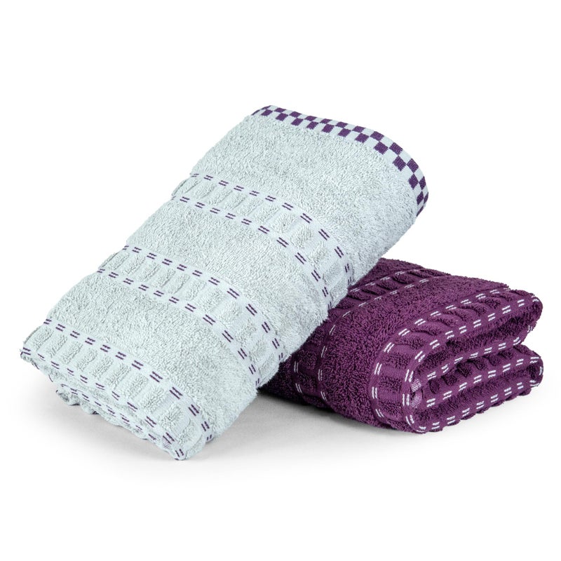 MYTRIDENT Towels for Bath, His and Her Towel Collection 2 Piece Bath Towel Set, 500 GSM,100% Cotton Towel, Towels for Men/Women - Adam & Eve - Image 1