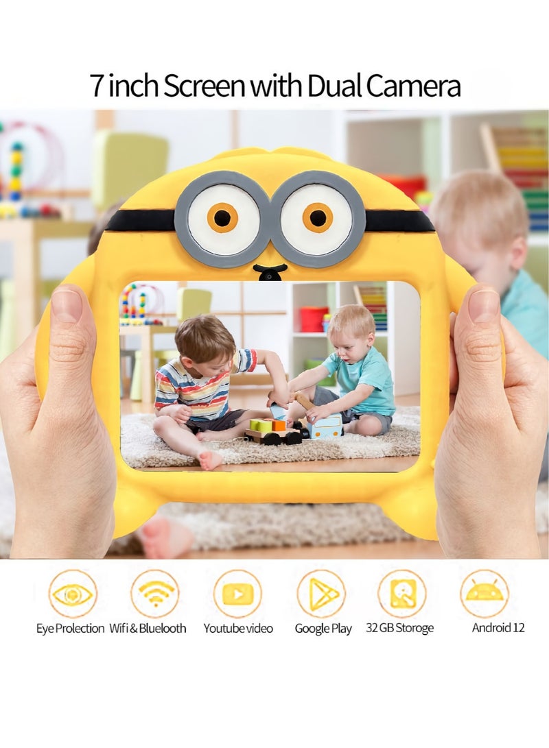 AROAQ Q75 Dual Cam Kids Pad, 7 Inch Large Screen Android Tablet, 2GB RAM 32GB ROM Portable Kids Gaming Tablet, Easy To Carry Shock Proof Children Tablet Computer, (1pc, Purple) - Image 3