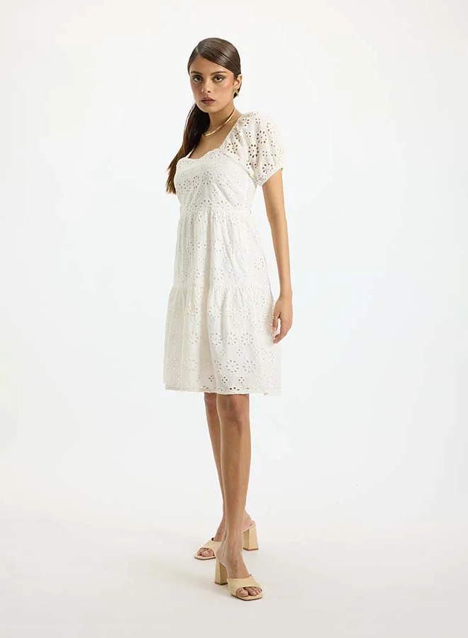 فيرجيو VIRGIO 100% Cotton Schiffli Dress