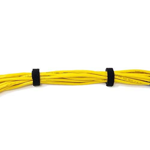 ENVISIONED 16ft x 1/2 inch Hook Loop Cable Ties Roll | ENVISIONED Multipurpose Fastening Reusable Straps | Cut-to-Length Self Gripping Fastener | Cable Management Tape (Black) - Image 3