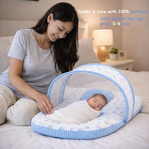 Infantbond by fareto Newborn Baby Bedding Essentials | Daily Needs Items | Hopsital kit Ready Combo | Baby Products All (Pack of 32) (0-6months)(Taj Blue) - Image 2