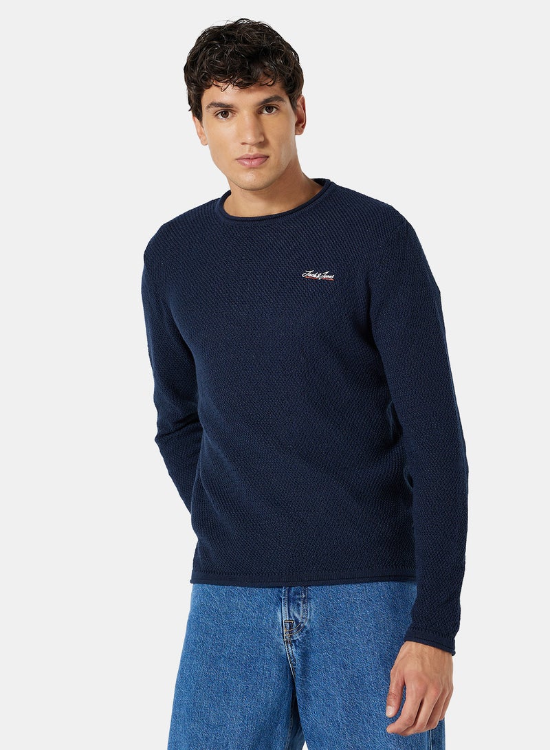 JACK & JONES Logo Knit Crew Neck Sweater - Image 1