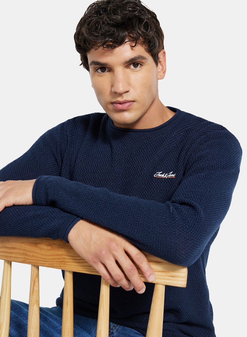 JACK & JONES Logo Knit Crew Neck Sweater - Image 3