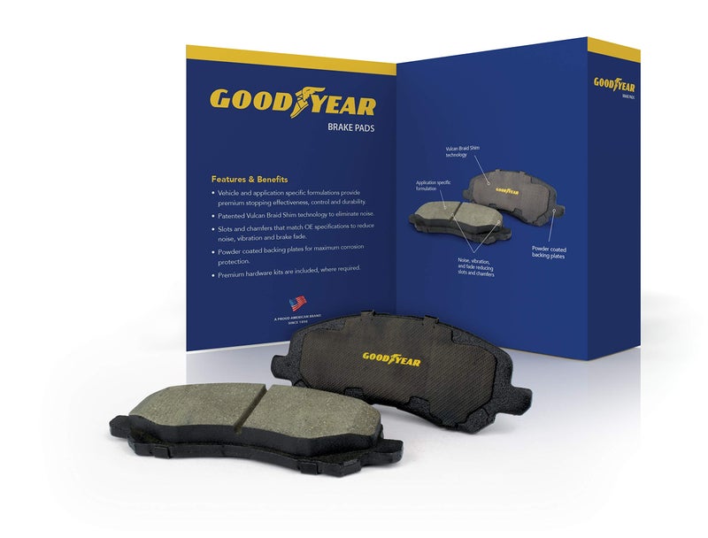 Goodyear Brakes GYD1816 | Premium Ceramic Rear Brake Pads fits Genesis G70 20-19; Hyundai Santa Fe XL 19-17; Kia Sorento 19-16 - Image 1