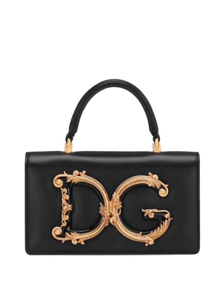 D&G Dolce & Gabbana Mini Top Handle Bag Black, Women's Cross Body Bag, Women's Tote Bag, Women's Hand Bag, Women's Shoulder Bag, Women's Travel Bag, Women's Hobo Bag - Image 1