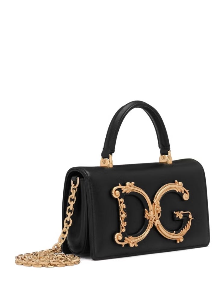 D&G Dolce & Gabbana Mini Top Handle Bag Black, Women's Cross Body Bag, Women's Tote Bag, Women's Hand Bag, Women's Shoulder Bag, Women's Travel Bag, Women's Hobo Bag - Image 2