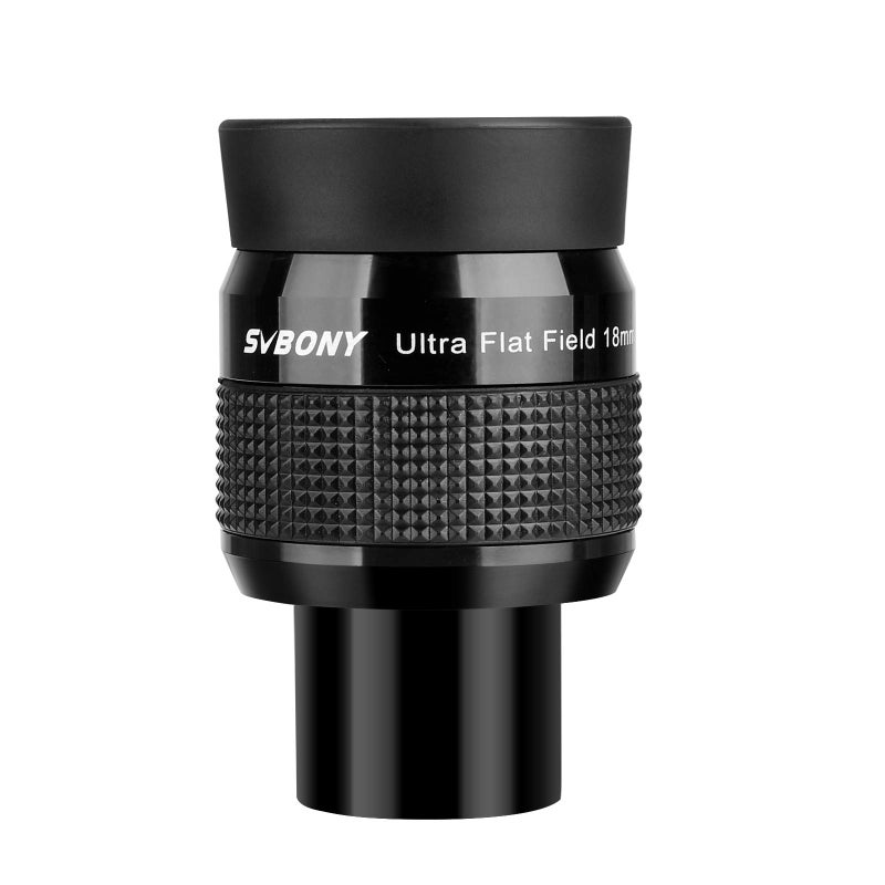 SVBONY SV190 Ultra Flat Field Eyepiece, 1.25 Inch UF 18mm Telescope Eyepiece, Fully Multi-Coated Feature Blackened Lens Edges - Image 1