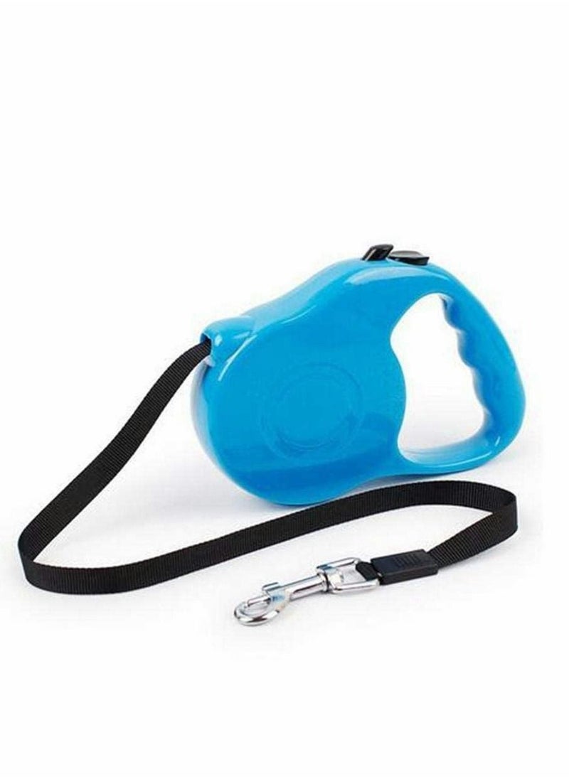 SYOSI Pet Lead Leash Extendable Dog Leads Retractable 16ft/5m with Easy Instant Retraction for Dogs Cats and other Pet under 80lbs/35kg(Blue)  - Image 1
