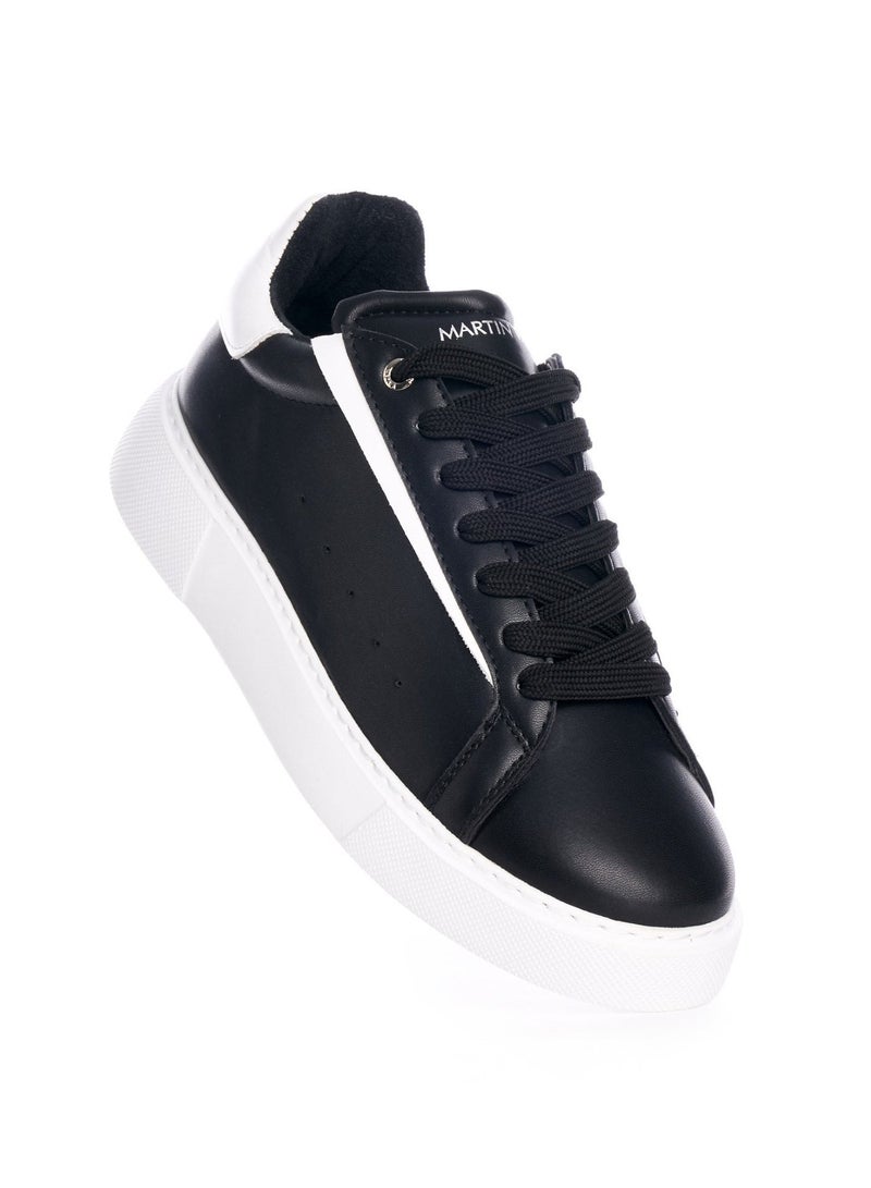 Martin Valen Axino Men's Casual Black Sneakers With White Details - Image 3