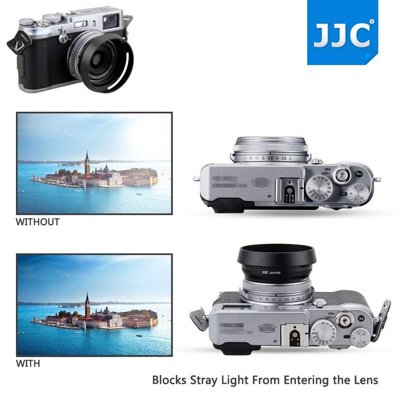 JJC Metal Lens Hood Shade Protector with 49mm Filter Adapter Ring for Fujifilm X100VI X100V X100F X100T X100S X100 X70 Replaces Fujifilm LH-X100 Lens Hood & AR-X100 Filter Adapter Ring/Black - Image 4