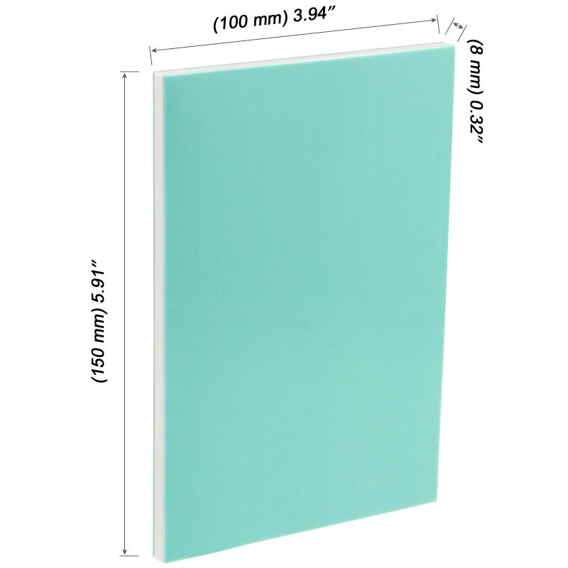 MOUYAT 10 Pack 4 x 6 Inch Green White Rubber Carving Blocks, Linoleum Block Stamp for Printmaking, Soft Rubber Crafts, DIY Craft Project - Image 2