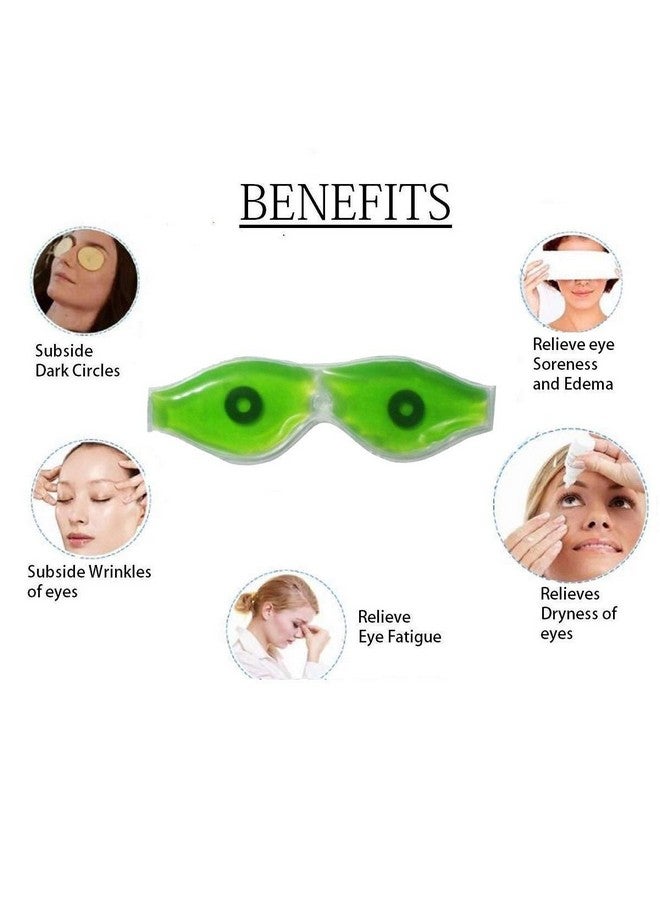 TOP SELECT Aloe Vera Cool Gel Plastic Eye Mask Summer Ice Cooling Sleeping Mask For Eye Patches Gel Eye Mask for Relaxation, Cooling Relief (Pack of 6) - Image 5