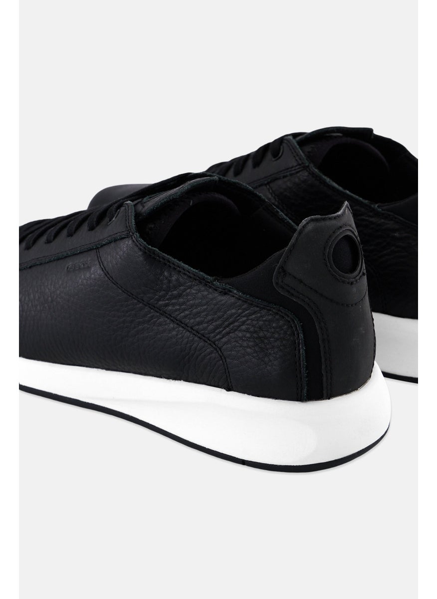 GEOX Men Leather Lace Up Shoes, Black  - Image 2