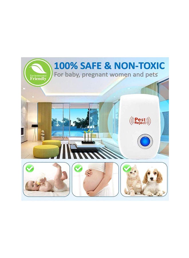 NIBEMINENT 6-Piece Ultrasonic Pest Repeller Set White 4inch - Image 3