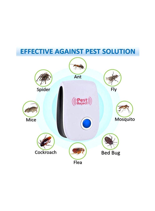 NIBEMINENT 6-Piece Ultrasonic Pest Repeller Set White 4inch - Image 2