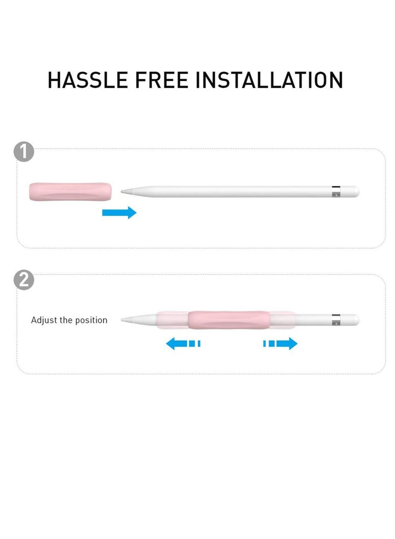غلاف حامل مقبض سيليكون ناعم مضاد للانزلاق fGrip Holder حامل سيليكون ناعم مضاد للانزلاق متوافق مع قلم أبل الجيل الأول والثاني (6 عبوات) أو قلم أبل الجيل الأول والثاني، 4 عبوات - Image 3