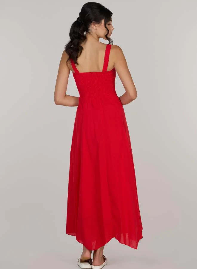 Just Nature red Eva Fit & Flare Long Dress for Women | Best Price UAE