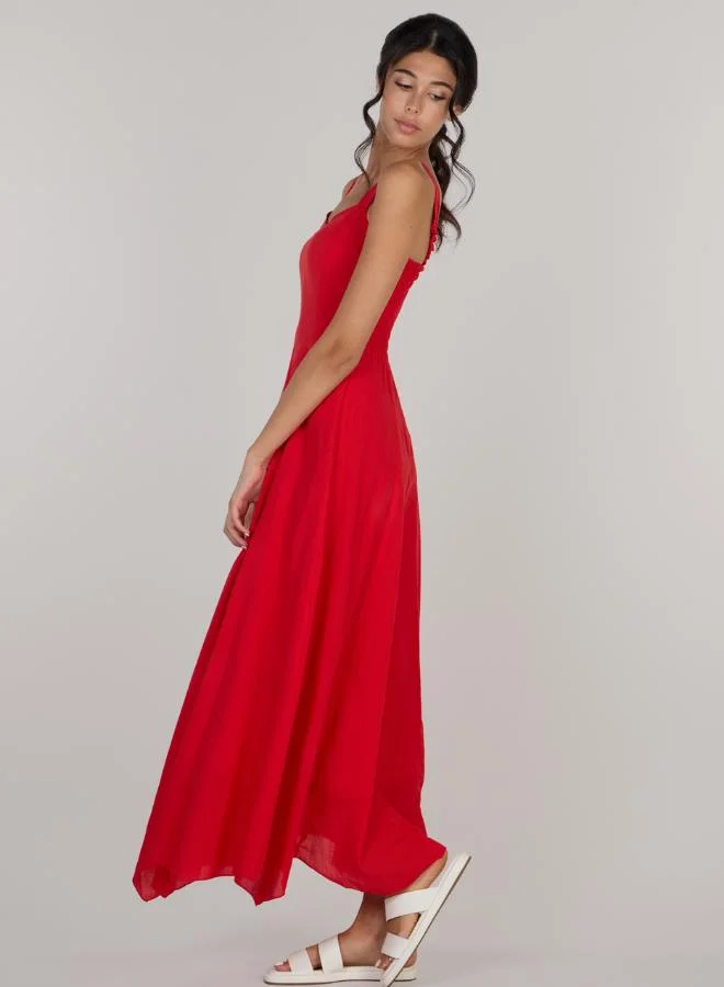 Just Nature Eva fit & flare long dress