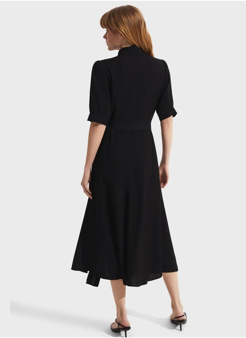 جون فستان أسود متوسط الطول - Image 2