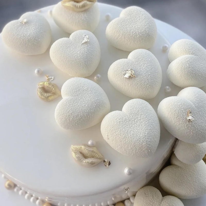 UOUYOO 6 Holes Heart Shaped Silicone Mold For Chocolate Cake Jelly Pudding Valentine's Day - Image 4