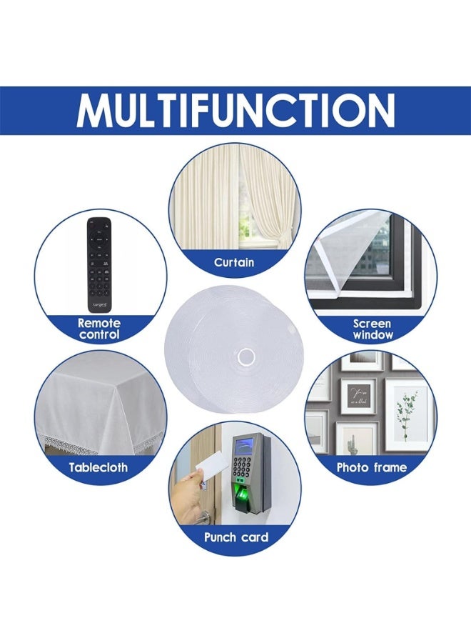 Bukela Hook and Loop Tape, Hook Loop Strips with Adhesive Heavy Duty, 8m Double Sided Hook Loop Rolls, velcro tape, 3mm Wide Nylon Self Adhesive Heavy Duty Strips for Home, School, Office, Crafting - Image 2