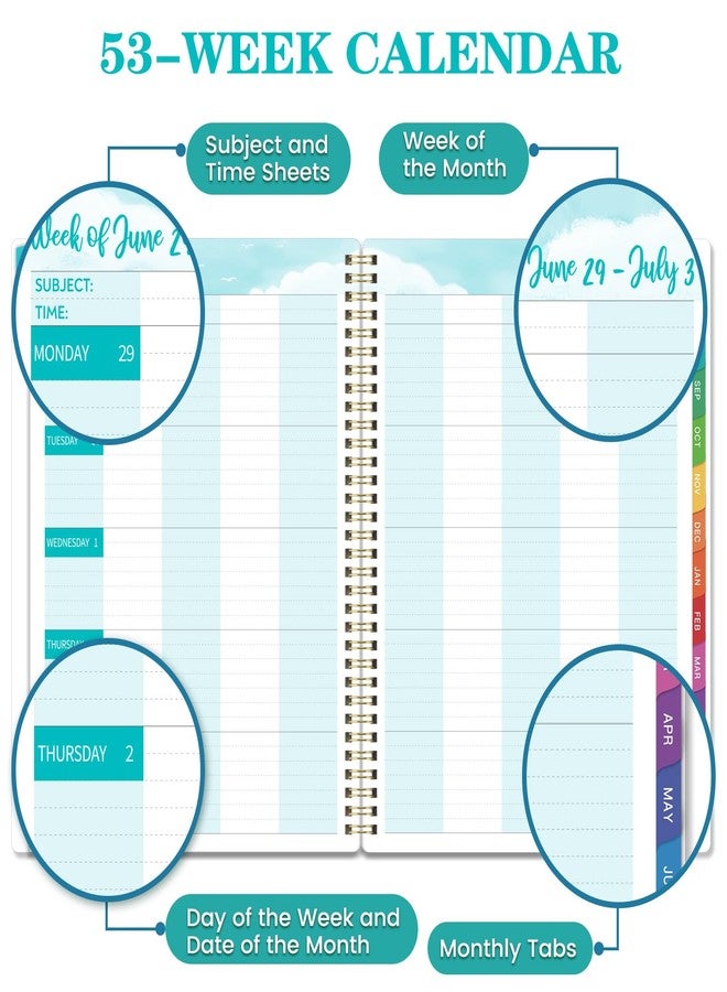 Planrage Teacher Planner - 8.3" x 11", Planner Weekly & Monthly Lesson Plan Book for Teachers - Image 4