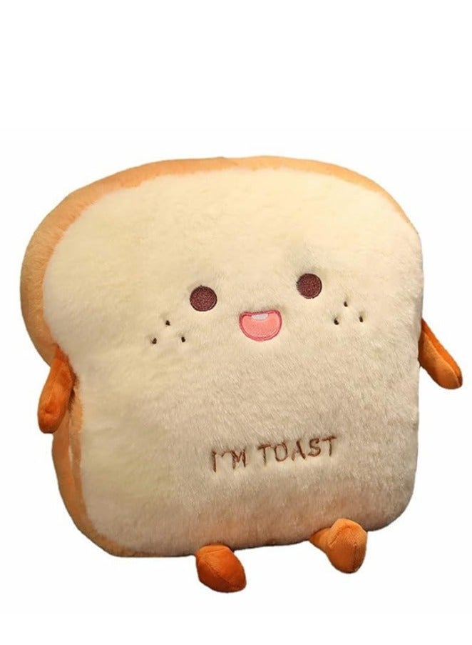 general Fun toast travel pillows, hand warmer nap pillows, cute plush bread toys, soft and washable, seat cushions for cars, offices and homes - Image 1