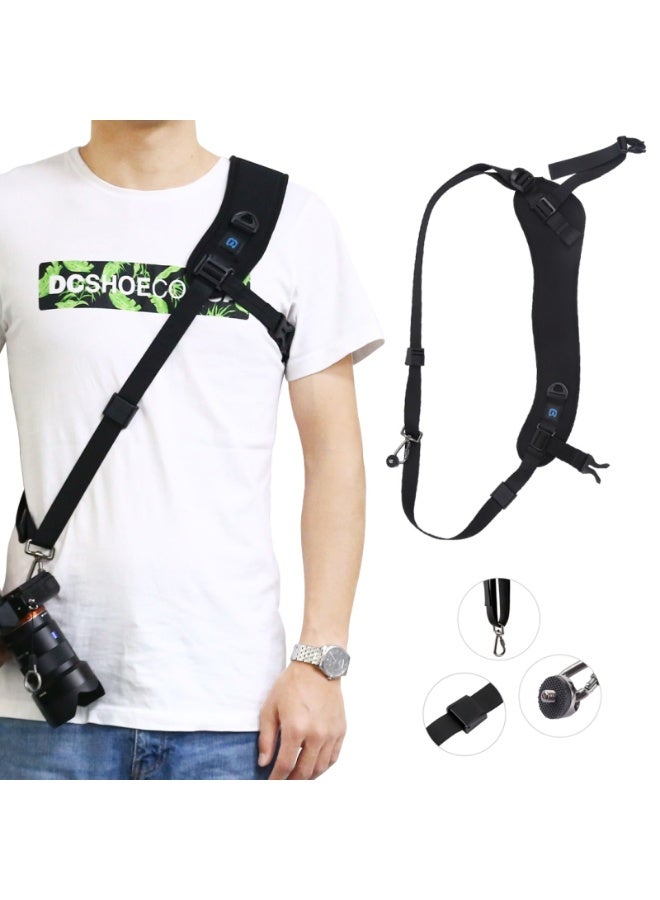PULUZ Quick Release Anti-Slip Soft Pad Nylon Breathable Curved Camera Strap with Metal Hook for SLR / DSLR Cameras - Image 1