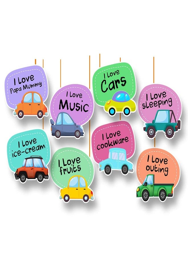 Suruchi Strokes Vehicle Birthday Decoration | Transport Theme Hanging Banner for Kids Car Theme Birthday Party | Pack of 8 - Image 1