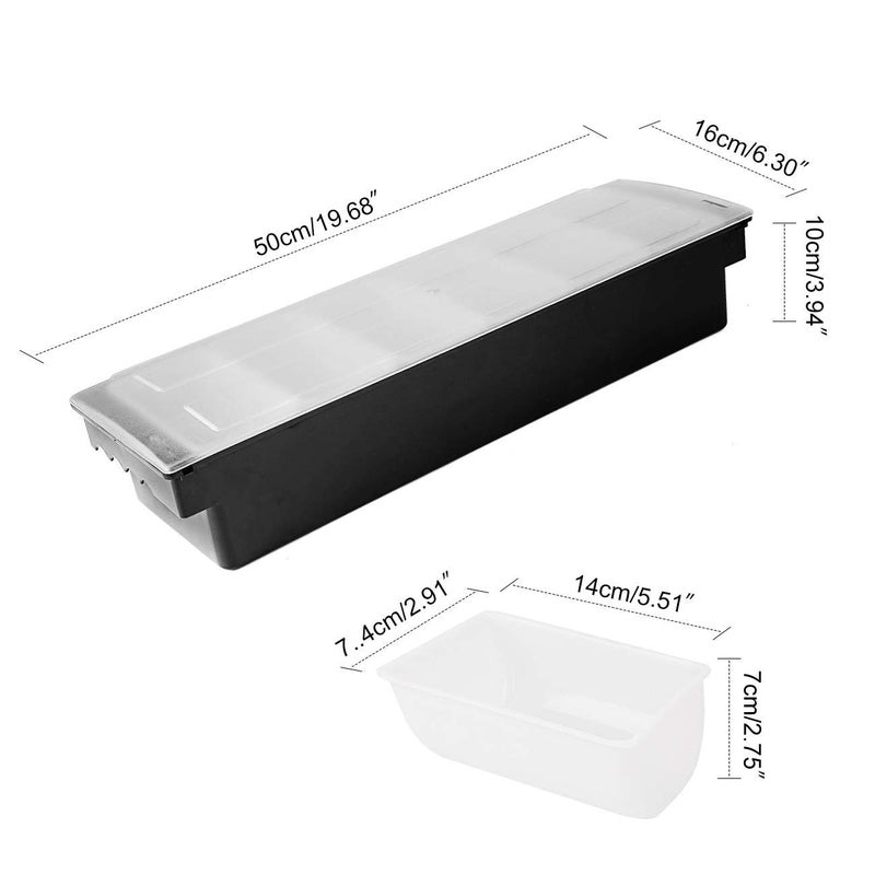 THW THW Ice Cooled Condiment Holder Dispenser Tray 6Compartment Garnish Tray for Candy Dips Salad Chilled Serving Container for Home Work Restaurants Bars Keeps Food Fresh and Organized - Image 3