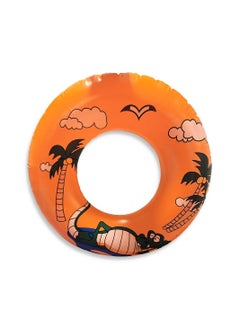 Generic Swimming Ring  Float, Orange Crocodile Big Size "90cm" Inflatable Waist Float Ring Float Boat Fun Water Toys For Boys & Girls  - Image 2