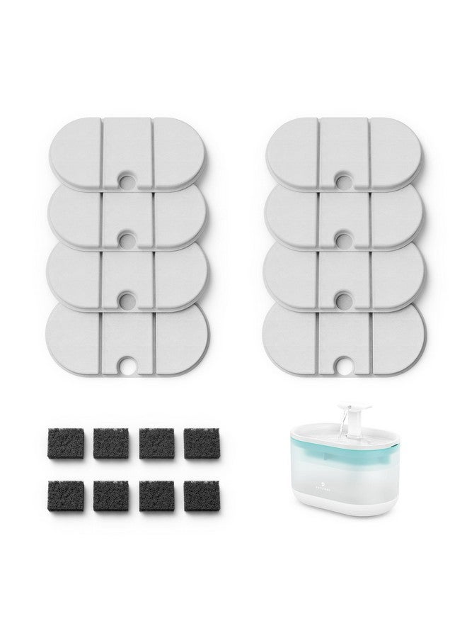 PETLIBRO PETLIBRO 8 Packs Replacement Filters for Capsule Cat Water Fountain PLWF002, 4 Months Set of Replacement Filters for Ultra Quiet Pet Water Fountain  - Image 1