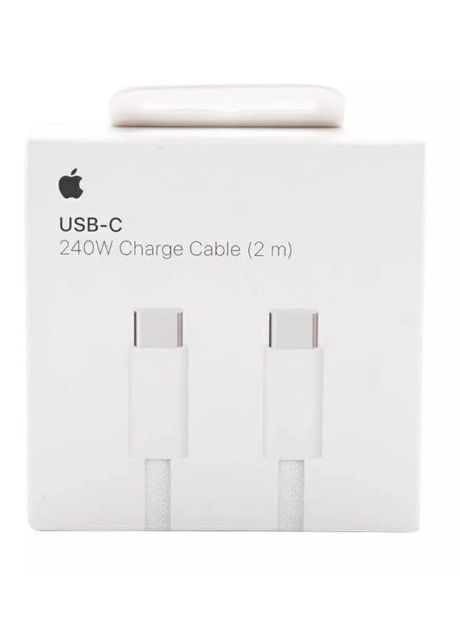 ابل  كابل شحن بمنفذ USB-C بطول (2 م) أبيض - Image 1