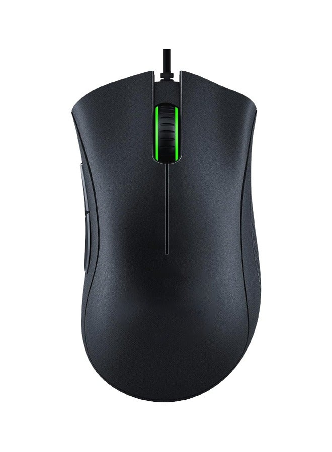 Wired Gaming Mouse with 6400 DPI Optical Sensor, 5 Programmable ons, Mechanical Switches, Rubber Side Grips – Classic Black - Image 1