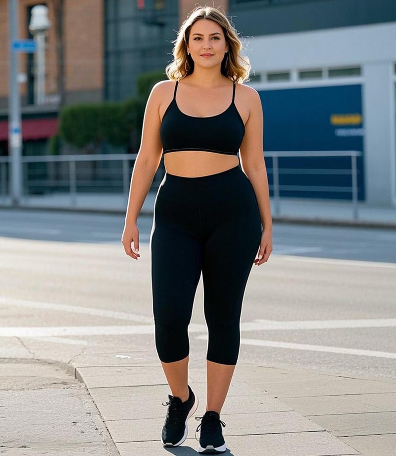 FULLSOFT 3 Pack Capri Leggings for Women - High Waisted Tummy Control Black Workout Yoga Pants for Summer,Sports(3 Pack Capri Black,Light Gray,Rosy Brown,Small-Medium) - Image 5