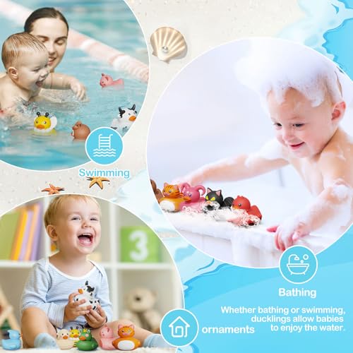 Grarain 12PCS Rubber Ducks,Toddler Bath Toys,No Hole Bathtub Toys,Baby Pool Toys for 18 Months and Older - Image 5