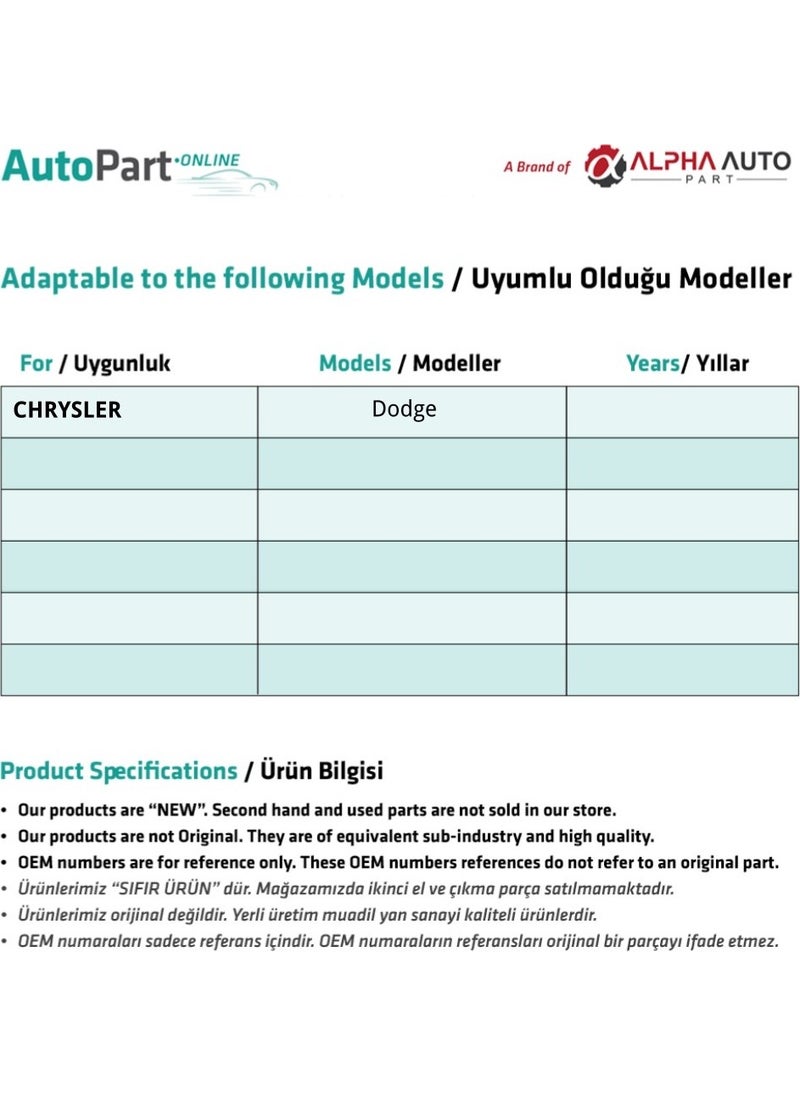 Alpha Auto Part معدات إصلاح موتور توزيع الهواء لشريزر دودج  - Image 2