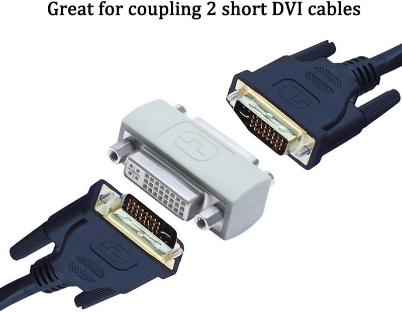 ETZIN ETZIN DVI Adapter Female to Female, DVi-I to DV-I Coupler to Extend Monitor Cable Compatible with PC Desktop Computer Monitor Projector EPL-1393CC - Image 3