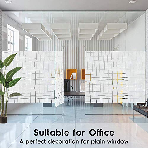 HOME13 Plus Frosted Window Film Anti UV Privacy Self Adhesive Window Glass Sticker for Home & Offie (24"x52" Inch, Frosted Plus) - Image 5