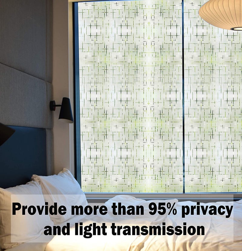 HOME13 Plus Frosted Window Film Anti UV Privacy Self Adhesive Window Glass Sticker for Home & Offie (24"x52" Inch, Frosted Plus) - Image 4
