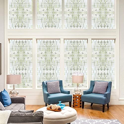 HOME13 Plus Frosted Window Film Anti UV Privacy Self Adhesive Window Glass Sticker for Home & Offie (24"x52" Inch, Frosted Plus) - Image 2