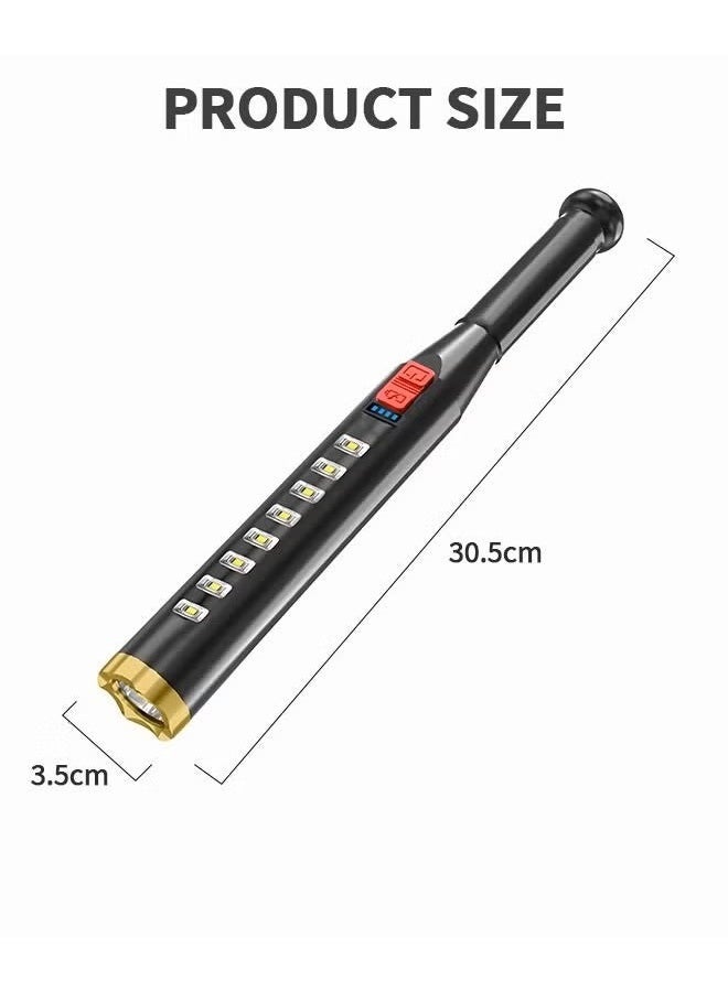 USB قابل للشحن عالية لومن COB LED ضوء الطوارئ - 3 أوضاع قابلة للتعديل Zoomable للماء في الهواء الطلق مصباح الجدار - Image 5