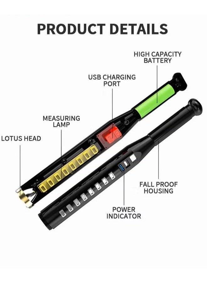 USB قابل للشحن عالية لومن COB LED ضوء الطوارئ - 3 أوضاع قابلة للتعديل Zoomable للماء في الهواء الطلق مصباح الجدار - Image 3