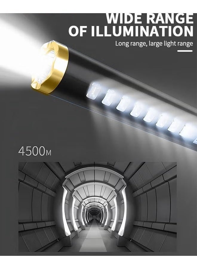 USB قابل للشحن عالية لومن COB LED ضوء الطوارئ - 3 أوضاع قابلة للتعديل Zoomable للماء في الهواء الطلق مصباح الجدار - Image 2