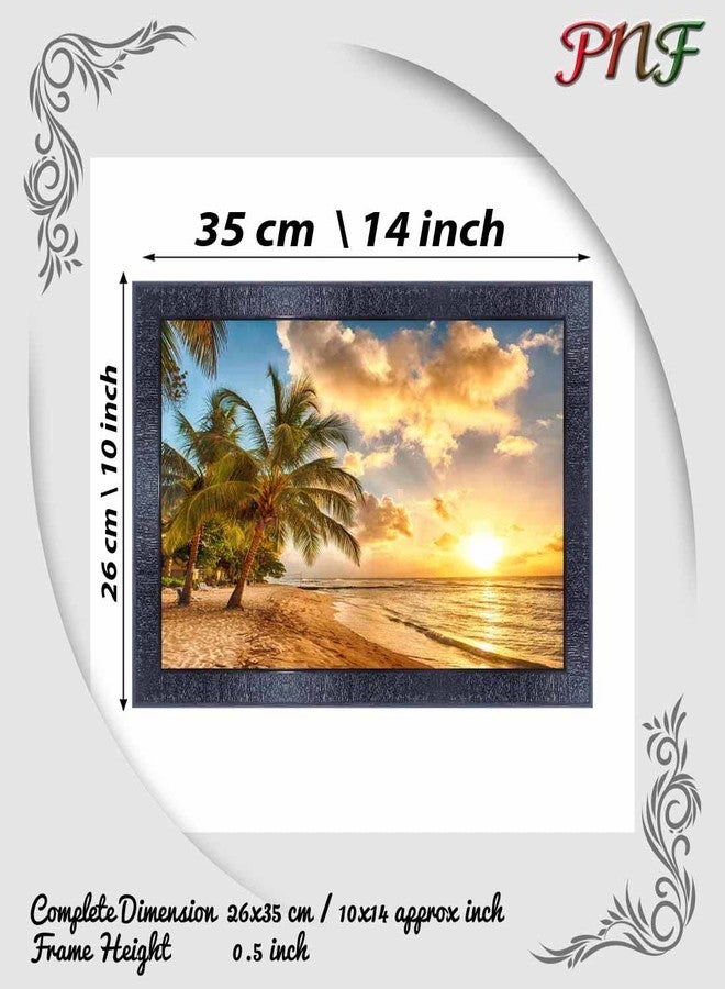pnf Poster And Frames Natural Sunrise Landscape Scenery Wooden Photo Frame With Acrylic Sheet | Living, Bedroom | Home Decoration | Best Gifting Option (10 * 14inch,Multicolour,Synthetic) 11107 - Image 2