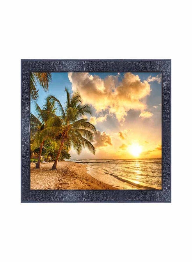 pnf Poster And Frames Natural Sunrise Landscape Scenery Wooden Photo Frame With Acrylic Sheet | Living, Bedroom | Home Decoration | Best Gifting Option (10 * 14inch,Multicolour,Synthetic) 11107 - Image 1