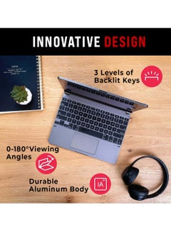 Brydge iPad 12.9" (inches) Snap-On Wireless Keyboard & Magnetic Cover BRYDGE BRY6021-D - Silver  - Image 3